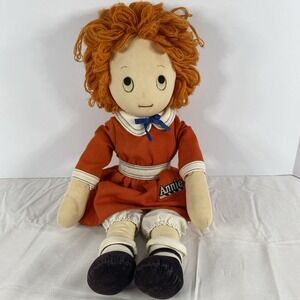Vintage 1982 Little Orphan Annie 17" Rag Doll  Knickerbocker Toy Applause